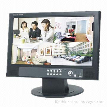 4-channel Standalone DVR with 15.6-inch LCD Monitor, Touch Screen and Audio, Video Input